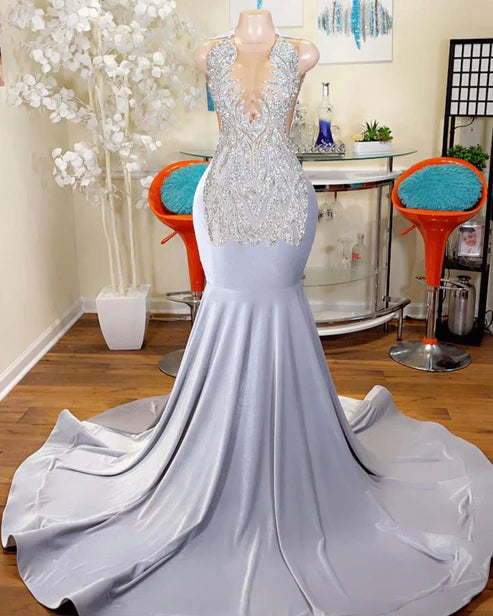 BUTTERFLY DIAMOND MESH GOWN