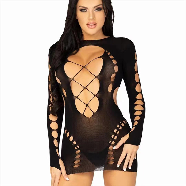 Fishnet jumpsuit long sleeve Sexy Lingerie