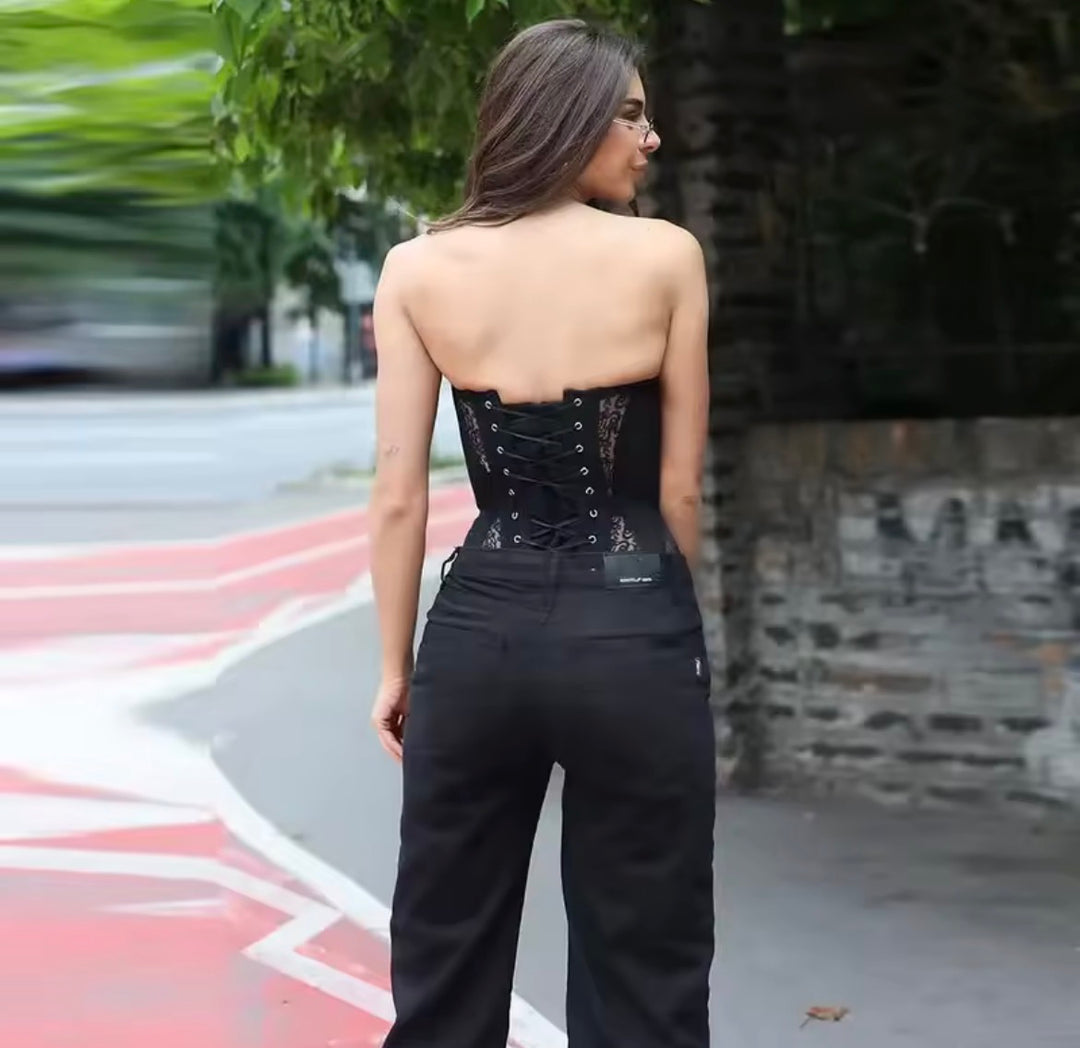 Lace Front Clasp Corset