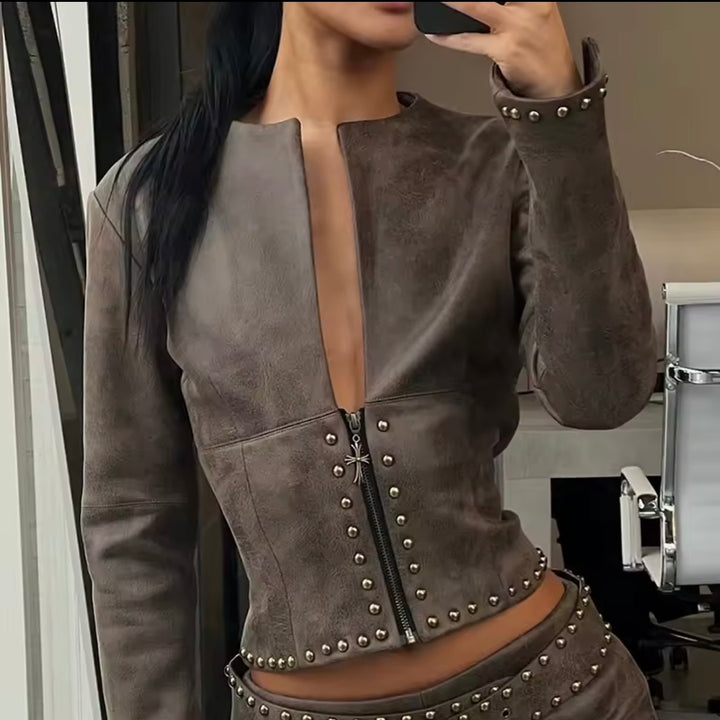 Street Style Jacket Skirt Set