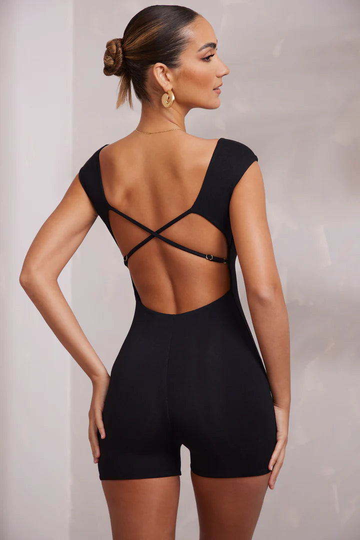 HAVEN Open Back Scoop Neck Romper