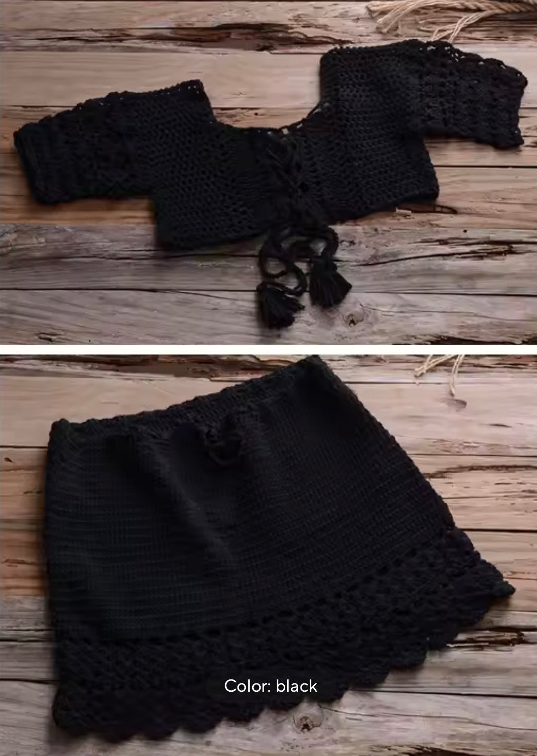 SWEET LIKE SUGAR CROCHET SKIRT SET