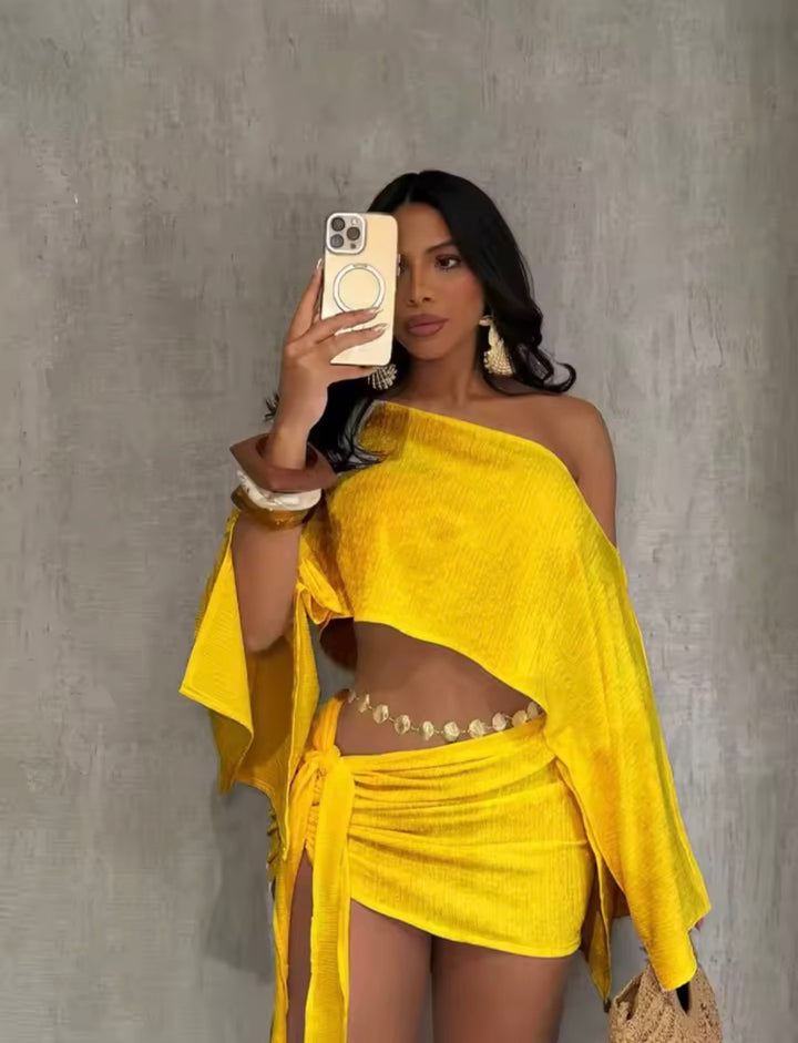 Gorgeous Off The Shoulder Skirt Set