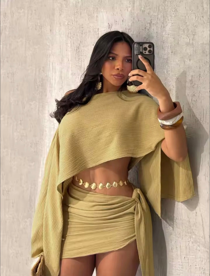 Gorgeous Off The Shoulder Skirt Set