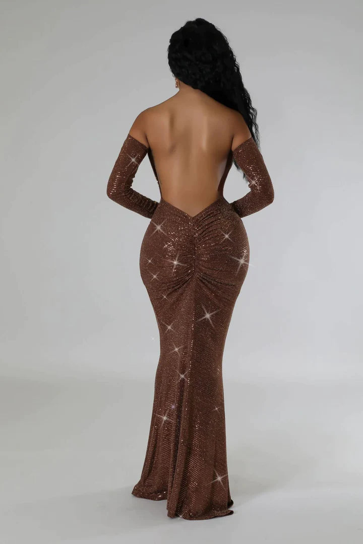 DANIELLA BACKLESS MAXI DRESS