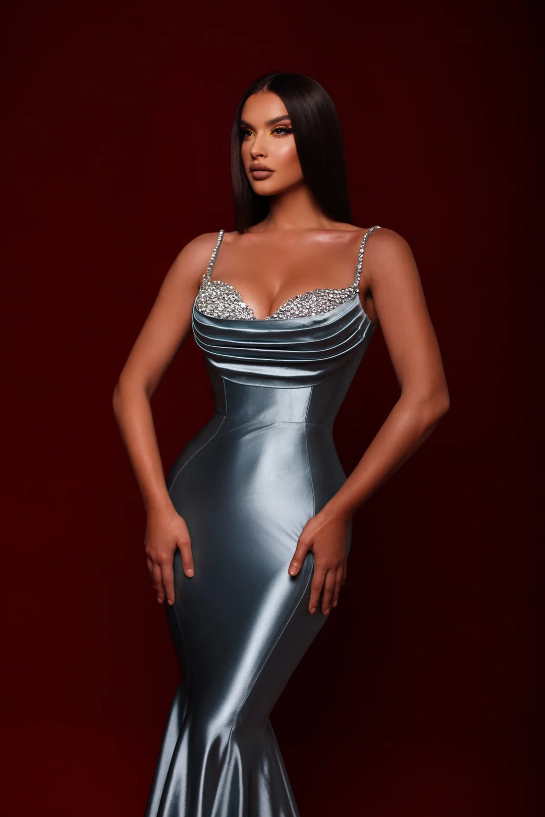 ALEXIA MERMAID GOWN WITH DIAMOND BUSTIER