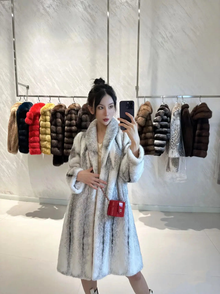 ROMAN LONG FAUX FUR COAT