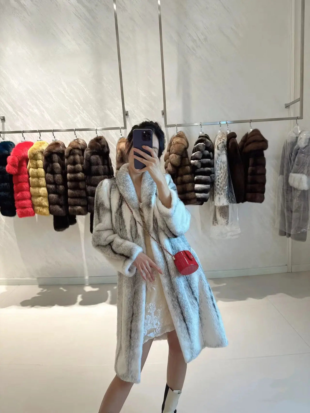 ROMAN LONG FAUX FUR COAT