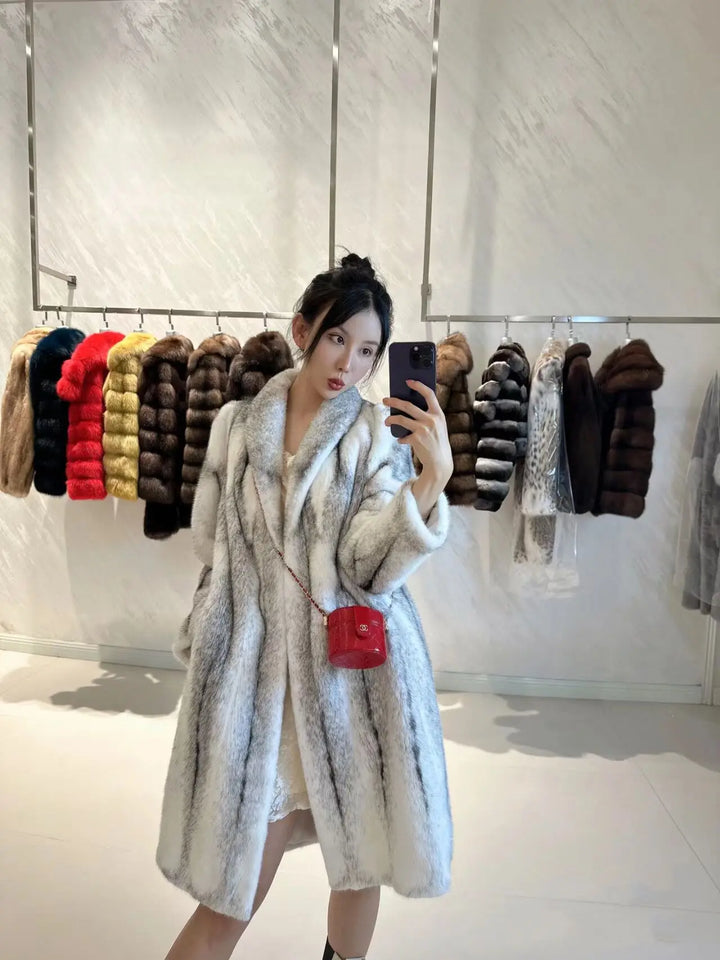 ROMAN LONG FAUX FUR COAT