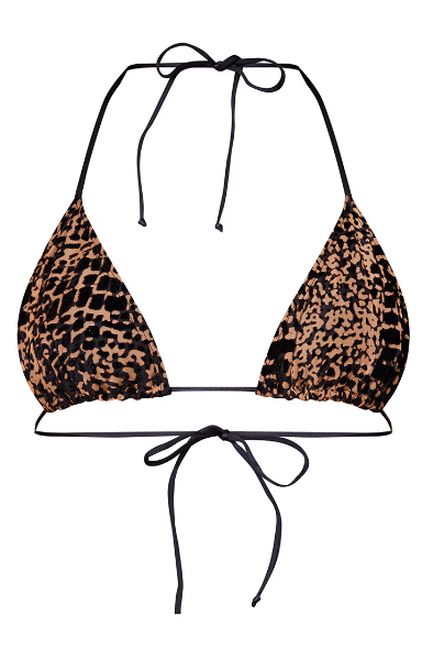 Devore Triangle Bikini Top