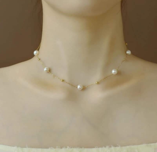 Pearl Round Shape Choker Necklace