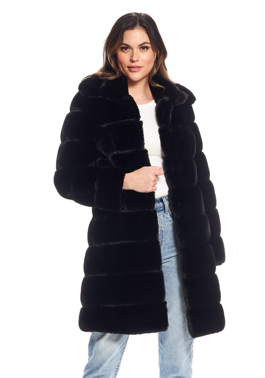 ANASTASIA FAUX FUR LONG COAT