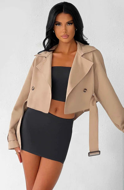 CAPRICE CROPPED TRENCH COAT