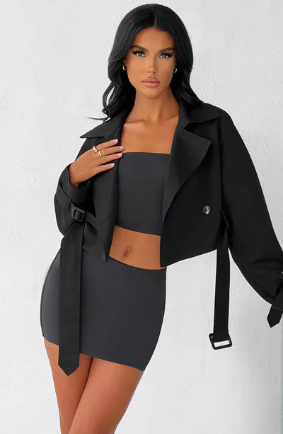 CAPRICE CROPPED TRENCH COAT