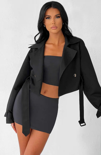 CAPRICE CROPPED TRENCH COAT