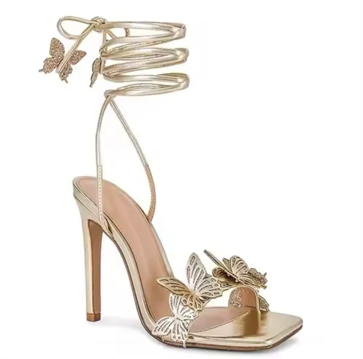 Butterfly Gold Heels