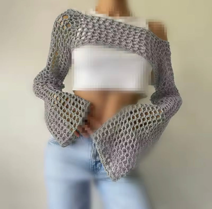 Sexy Mesh Crochet Crop Top