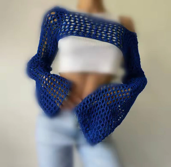 Sexy Mesh Crochet Crop Top