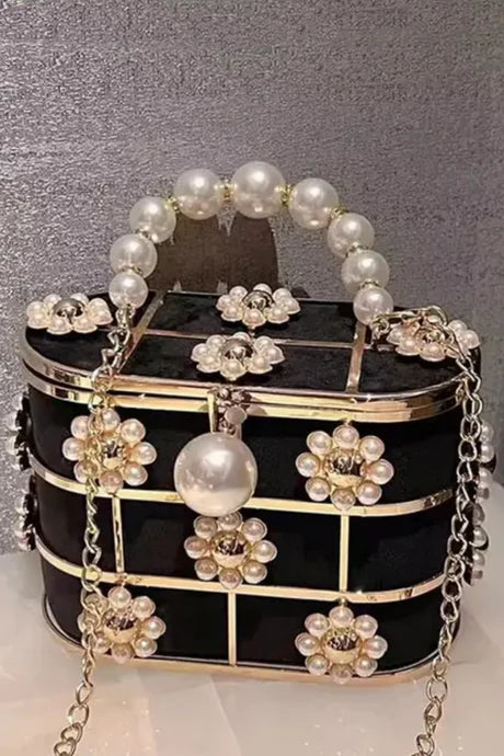 DAHLIA DAISY PEARL CLUTCH