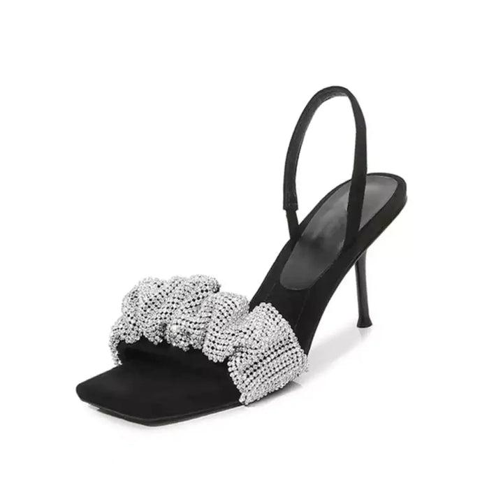 JULIE SCRUNCHIE CRYSTAL SANDALS