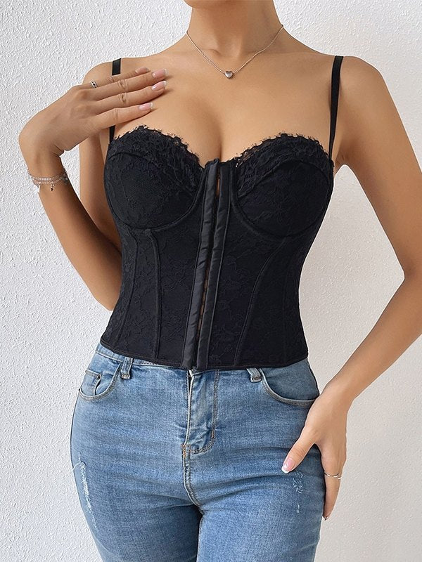 Black Lace Corset Top