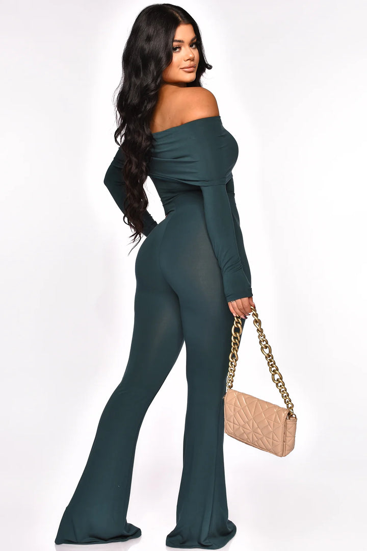 CHELSEA OFF THE SHOULDER JUMPSUIT